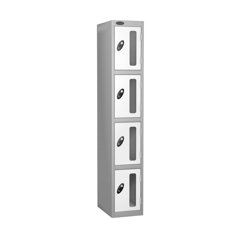 Four Compartment Anti Theft Locker With Vision Strip - Nest Of 1