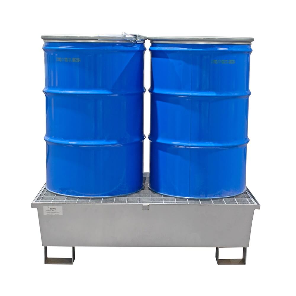 Galvanised Drum Spill Pallet for 2 Drums