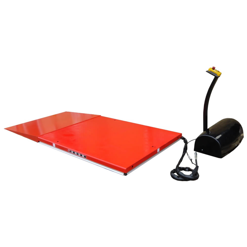 Low Profile Scissor Lift Table with Ramp 1000kg