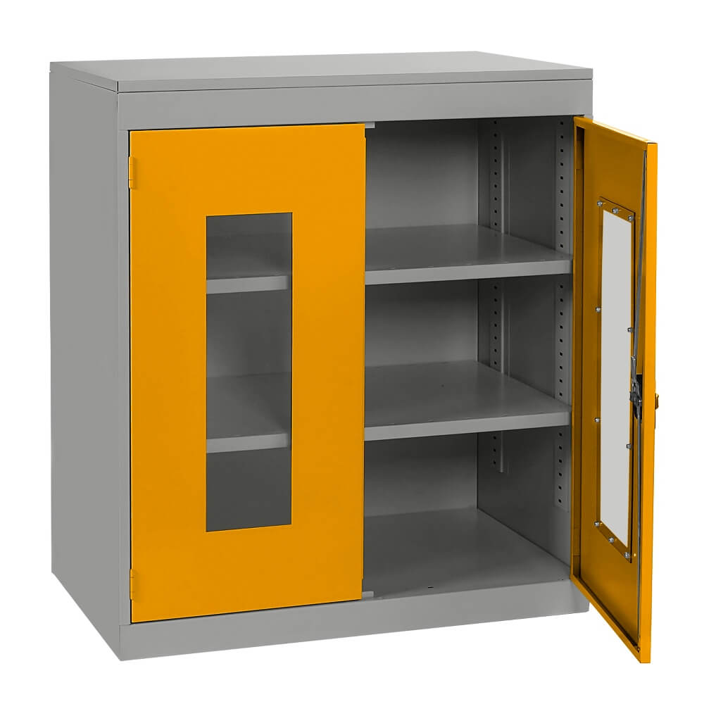 Half Height Vision Cupboard with Silver Body