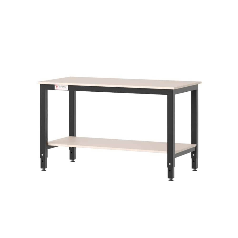 Heavy Duty Adjustable Workbench with Undershelf and MDF Top