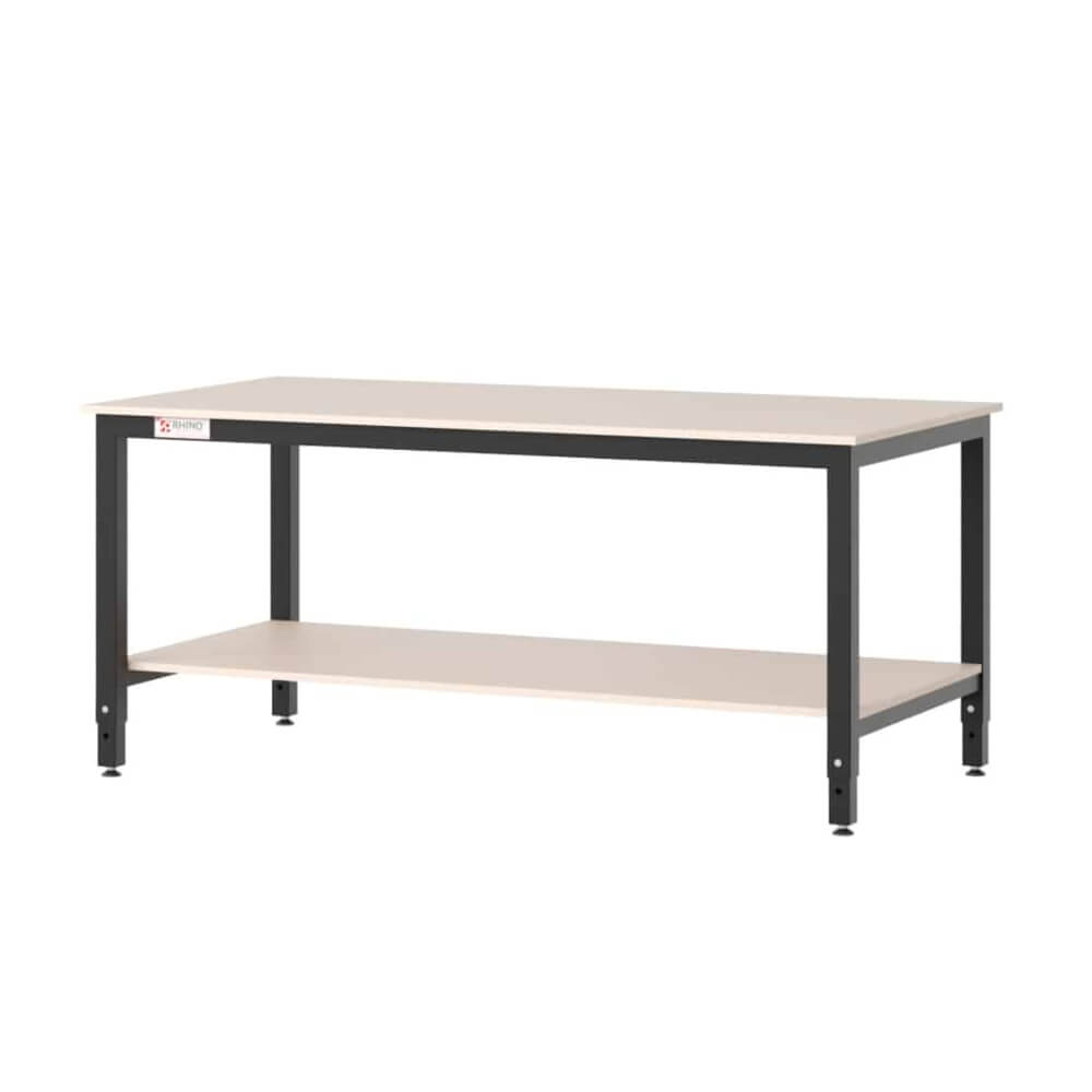 Heavy Duty Adjustable Workbench with Undershelf and MDF Top