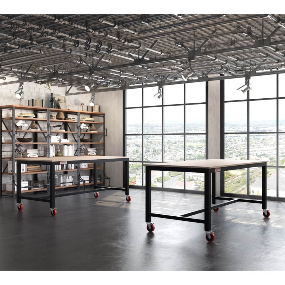 Heavy Duty Mobile Workbench with MDF Top