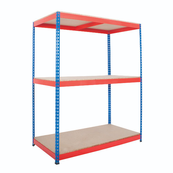 Heavy Rivet Racking with 3 Orange Shelves