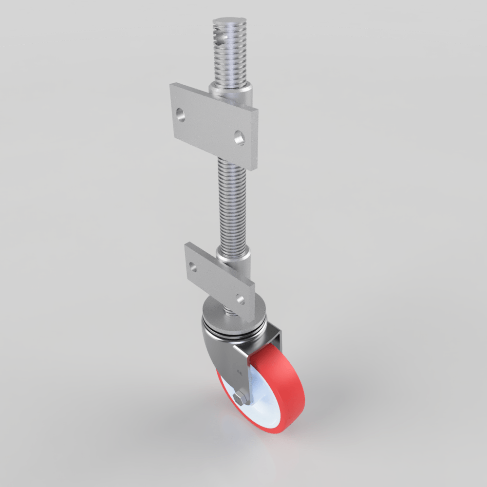 Polyurethane Nylon Plate Swivel Castor 125mm 200kg Load