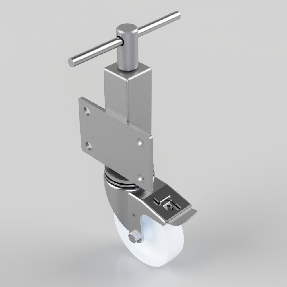 Nylon Plate Swivel Castor Brake Locking Castor 125mm 250kg Load