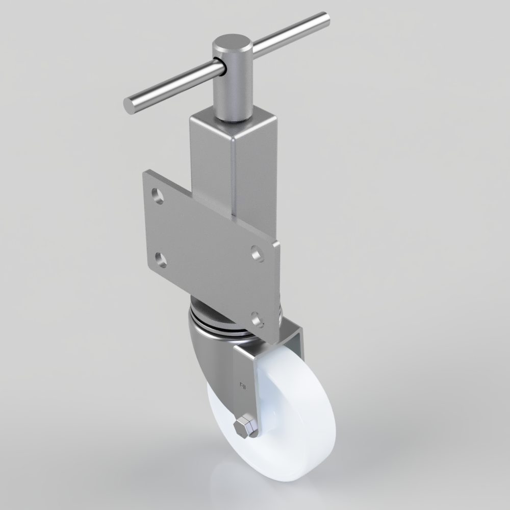 Nylon Plate Swivel Castor 125mm 250kg Load