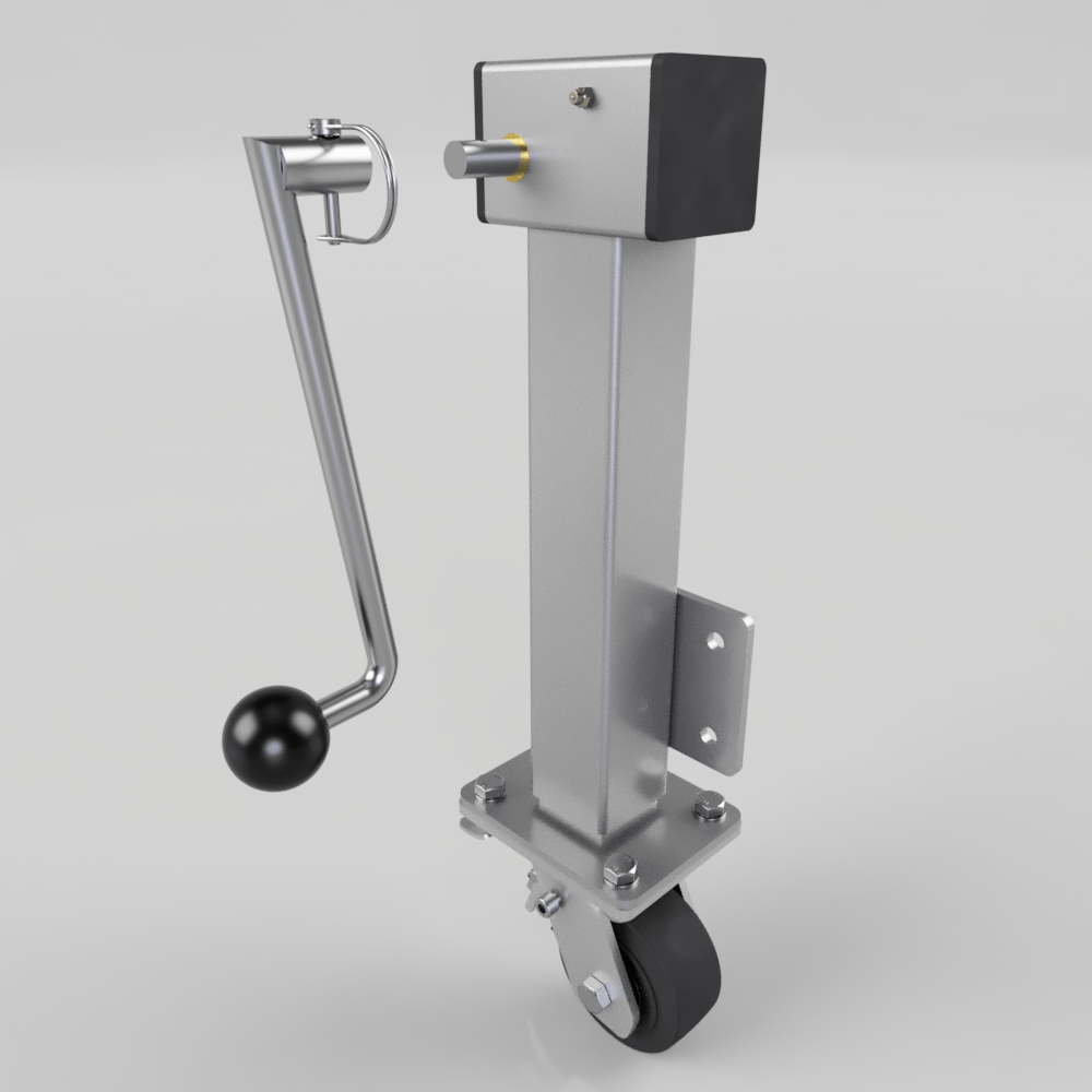 Removable Handle Elastic Rubber Cast Iron Plate Swivel Castor Brake Locking Castor 100mm 210kg Load