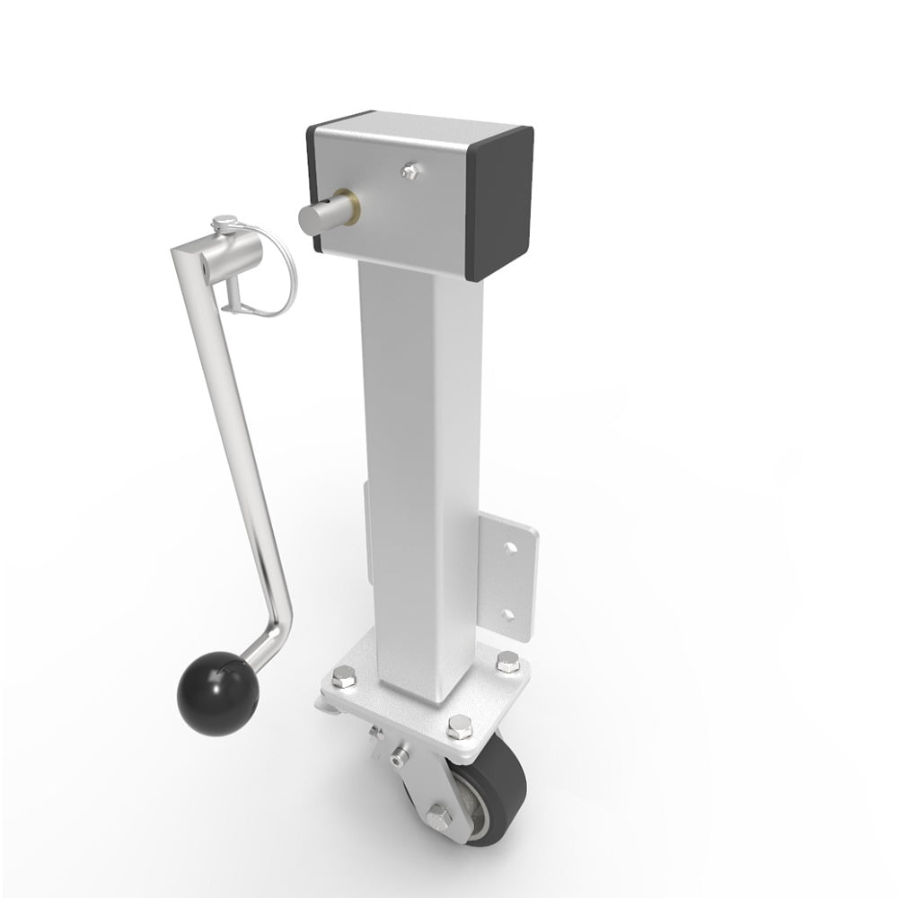 Removable Handle Elastic Rubber Aluminium Plate Swivel Castor Brake Locking Castor 100mm 250kg Load