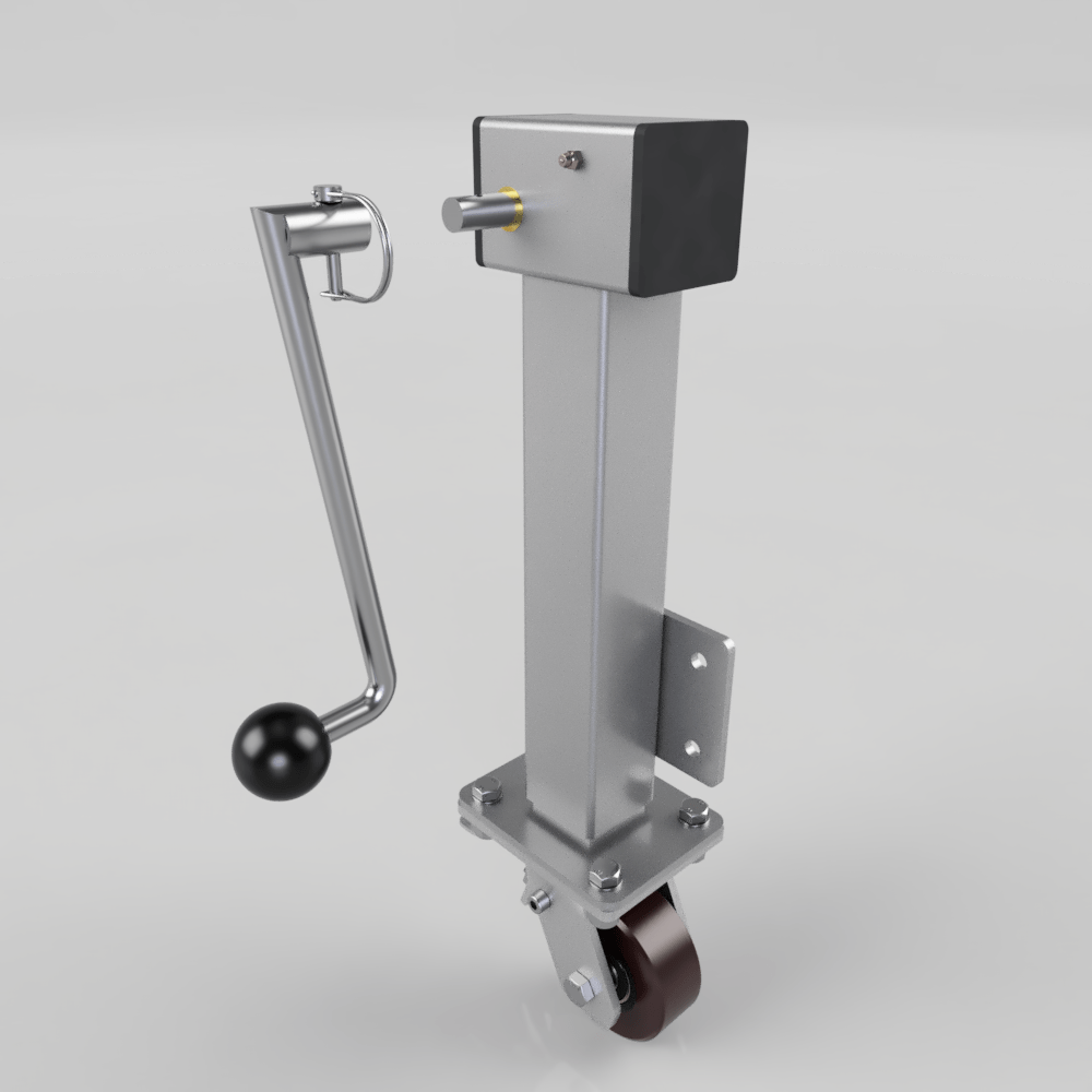 Removable Handle Polyurethane Cast Iron Plate Swivel Castor Brake Locking Castor 100mm 300kg Load
