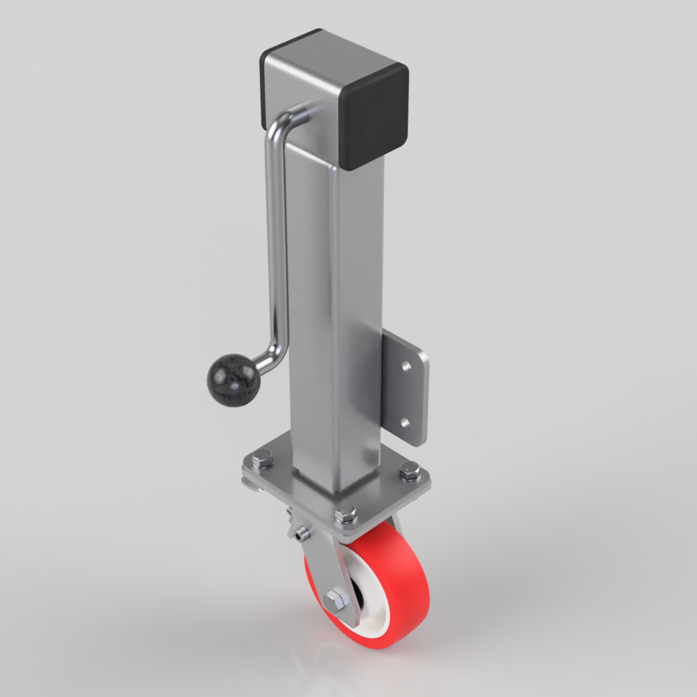 Polyurethane Nylon Plate Swivel Castor Brake Locking Castor 125mm 350kg Load
