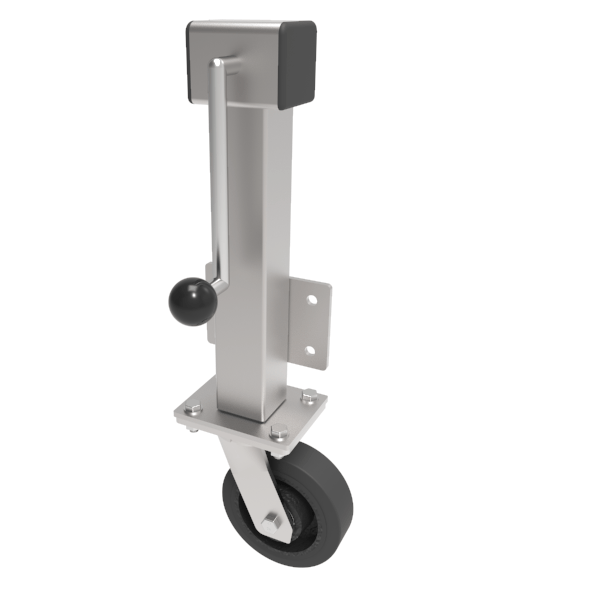 Elastic Rubber Cast Iron Plate Swivel Castor 150mm 350kg Load