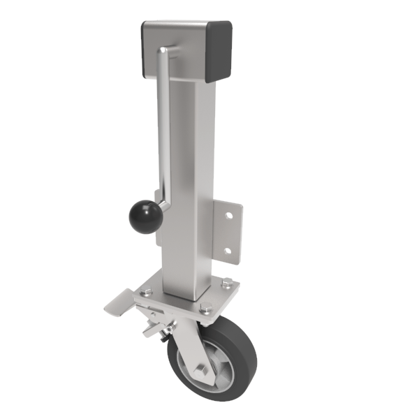 Elastic Rubber Aluminium Plate Swivel Castor Brake Locking Castor 100mm 250kg Load