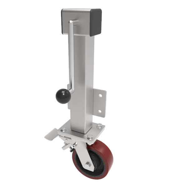 Polyurethane Cast Iron Plate Swivel Castor Brake Locking Castor 125mm 400kg Load