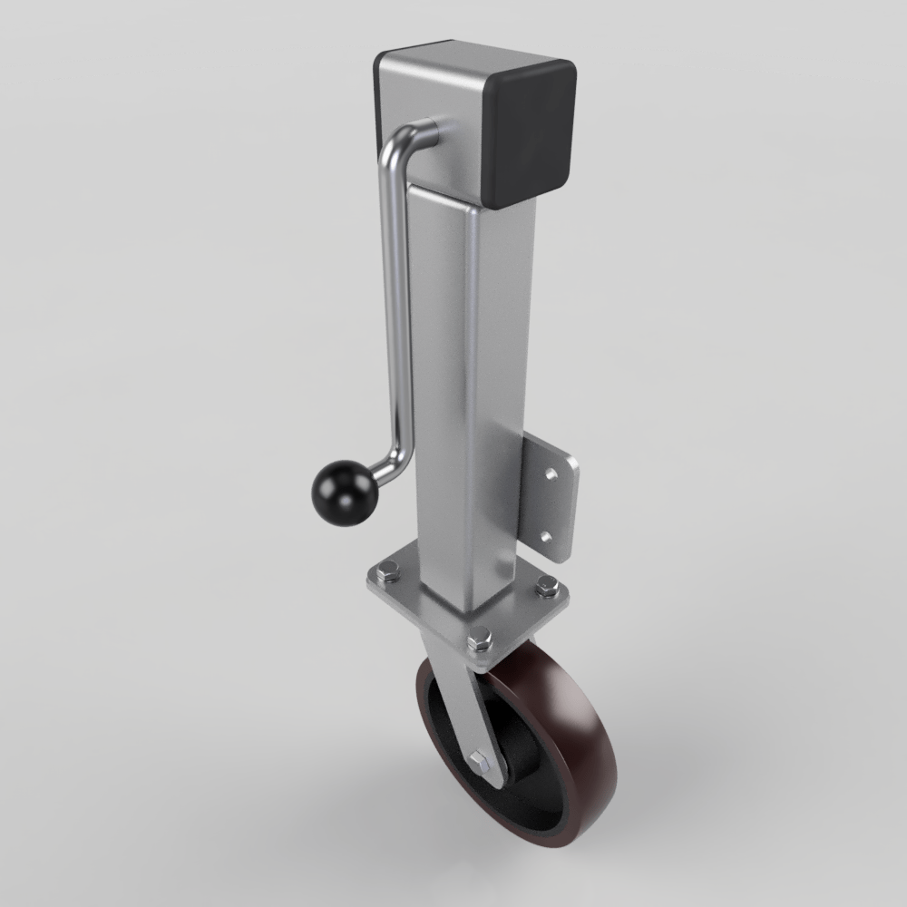 Polyurethane Cast Iron Plate Swivel Castor 200mm 600kg Load