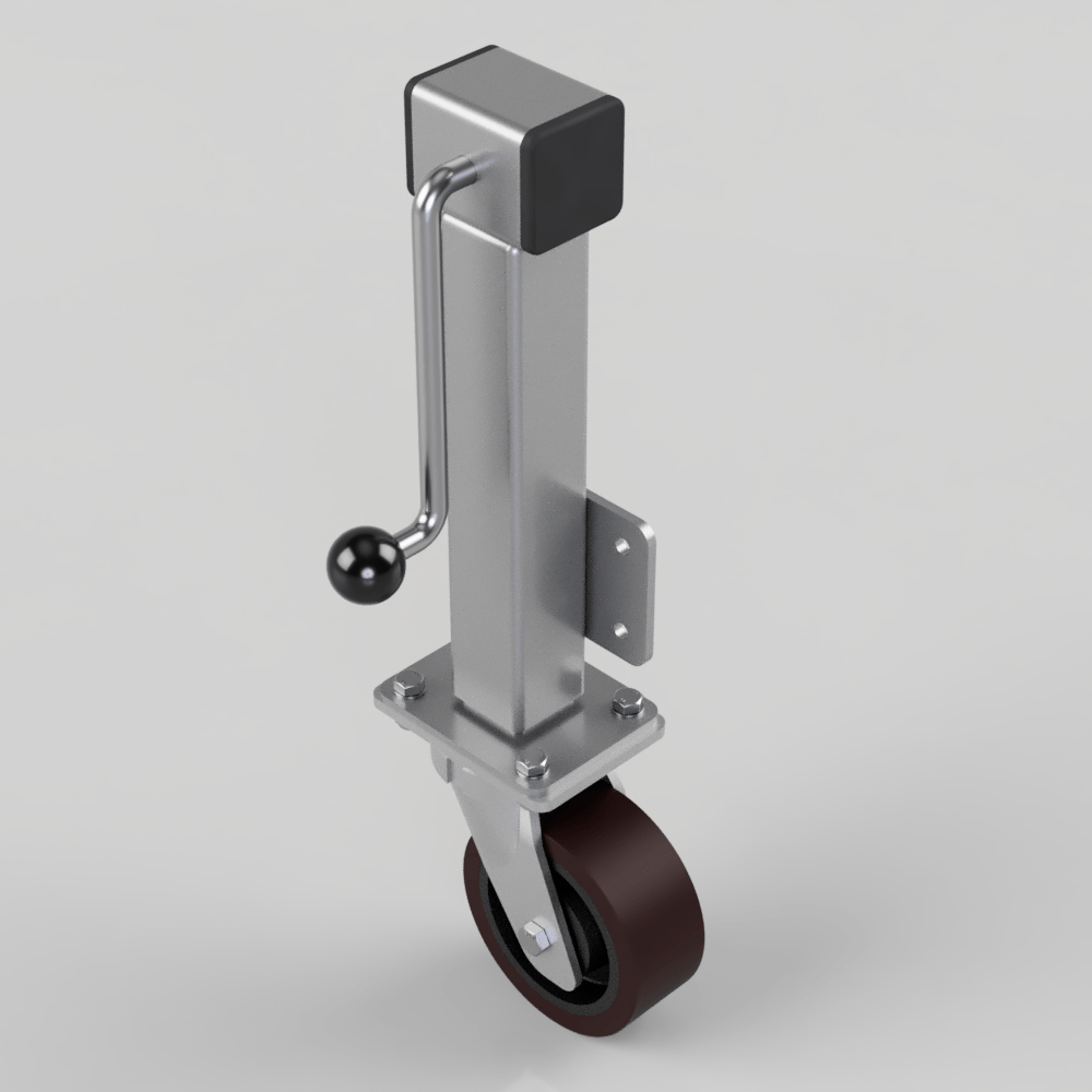 Polyurethane Cast Iron Plate Swivel Castor 150mm 1000kg Load