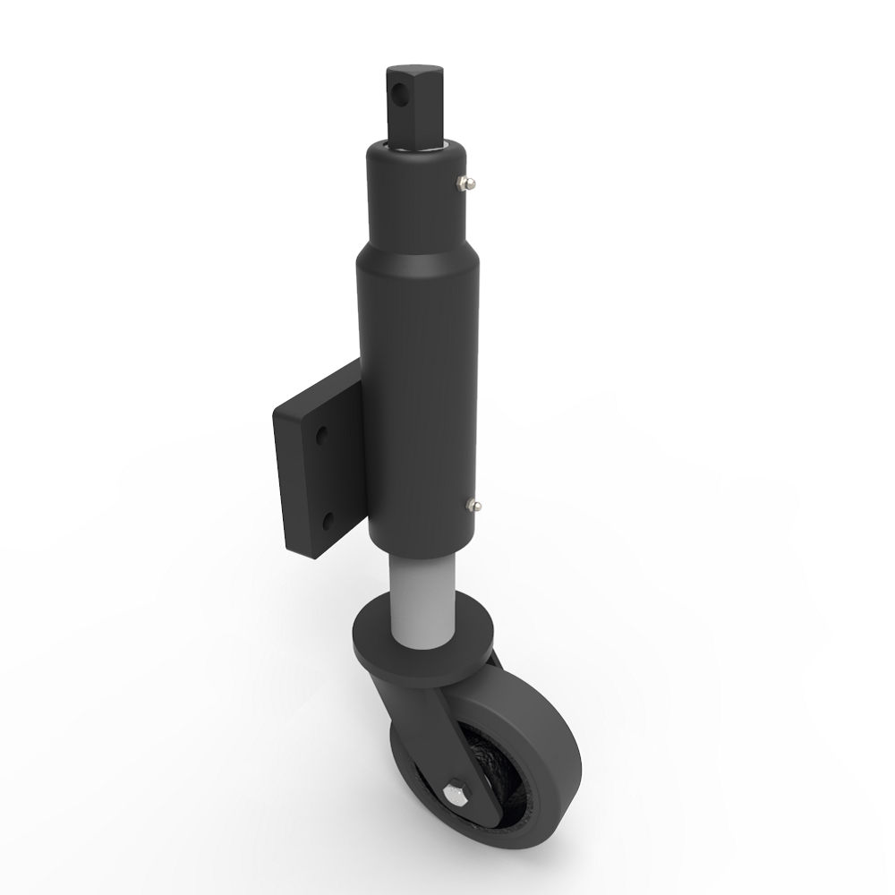 Elastic Rubber Cast Iron Plate Swivel Castor 150mm 350kg Load