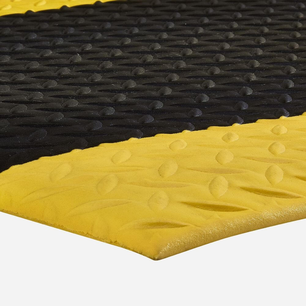 Kumfi Diamond Matting - Black/Yellow