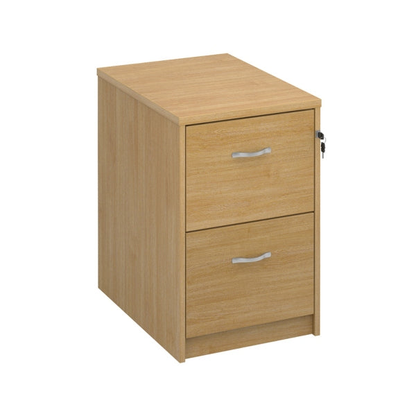 Wooden 2 Drawer Filing Cabinet with Silver Handles