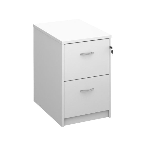 Wooden 2 Drawer Filing Cabinet with Silver Handles