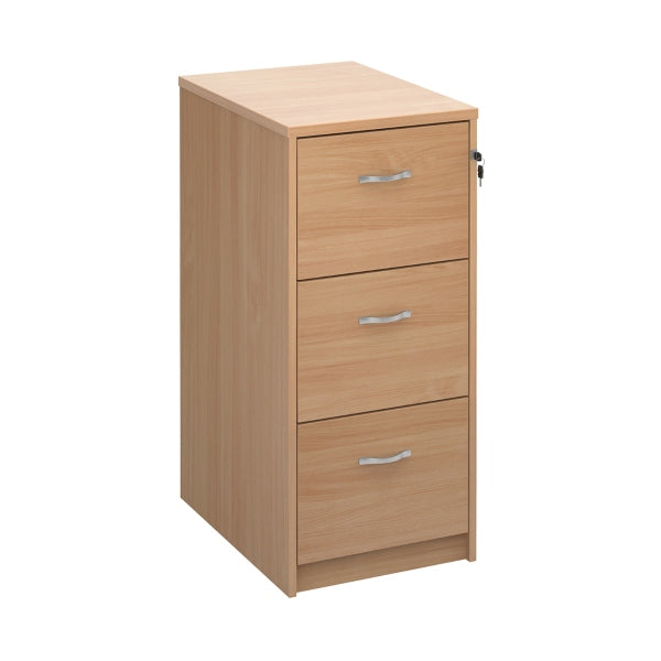 Wooden 3 Drawer Filing Cabinet with Silver Handles