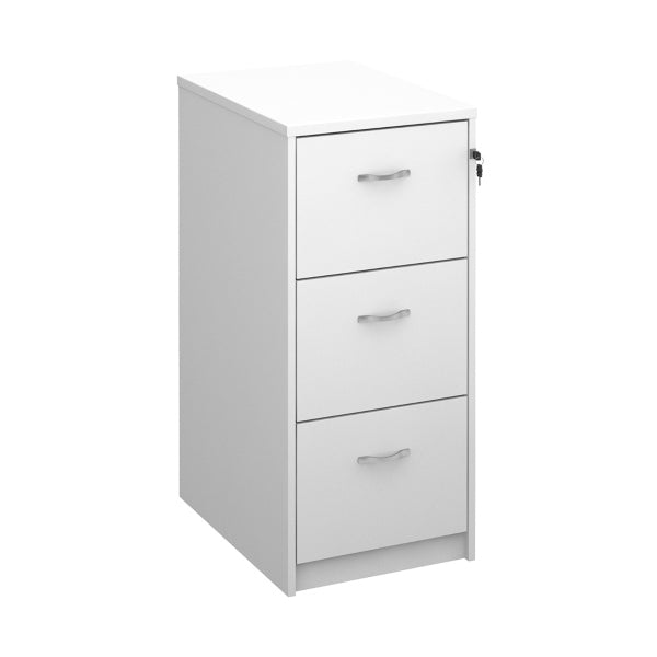 Wooden 3 Drawer Filing Cabinet with Silver Handles