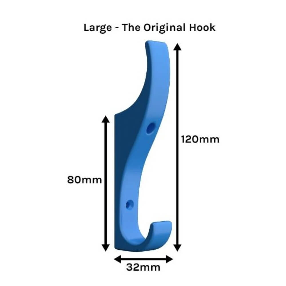 Coat Hook Rail 9 Hook with White Finish