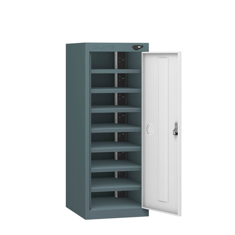 Low 8 Compartment Laptop Charging Locker with 1 Door Access
