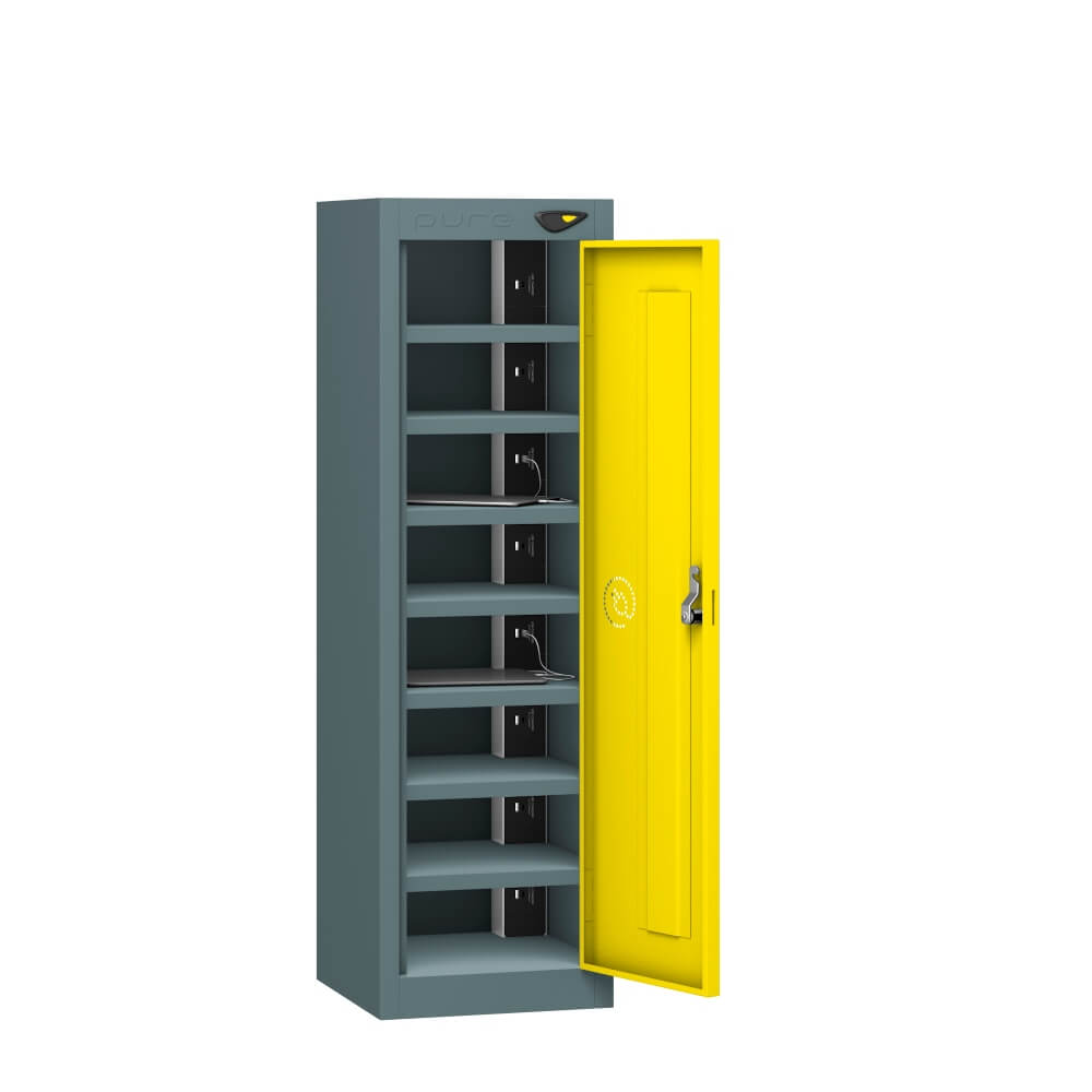 Low 8 Compartment Tablet Charging Locker with 1 Door Access