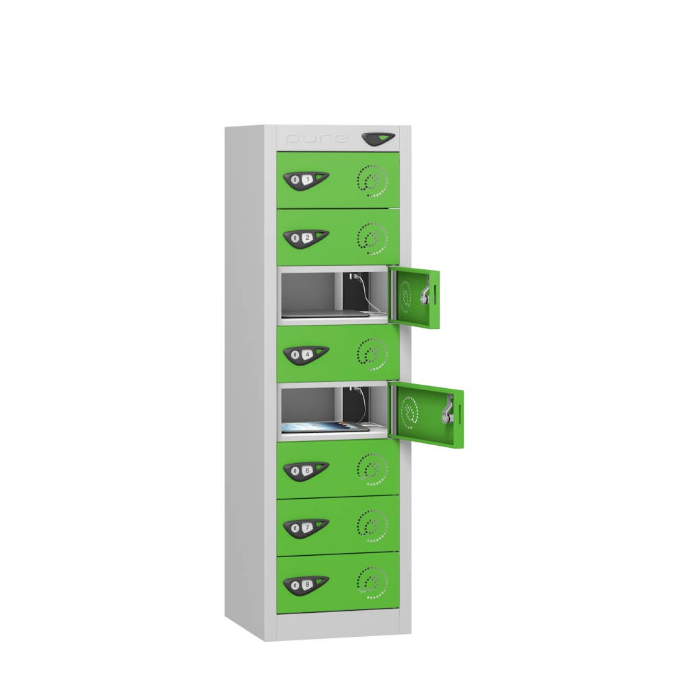 Low 8 Compartment Tablet Charging Locker with 8 Door Access