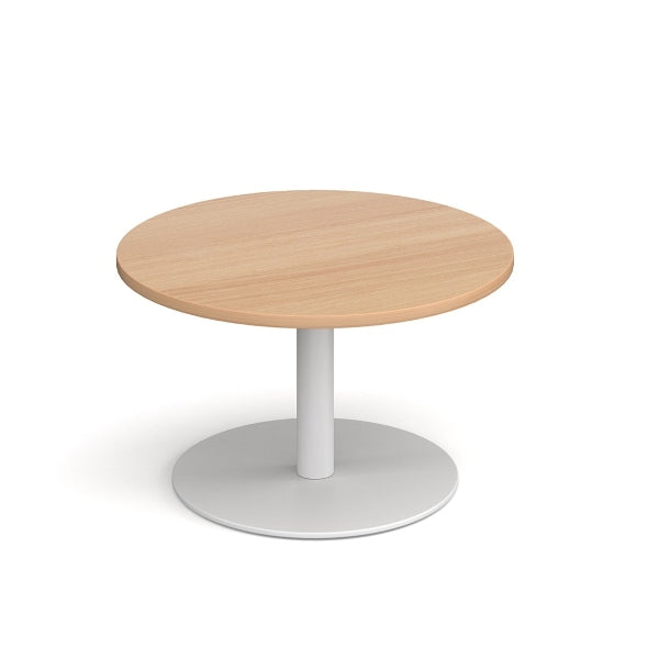Monza Circular Coffee Table with White Base