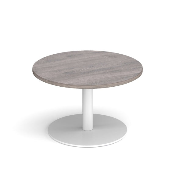 Monza Circular Coffee Table with White Base