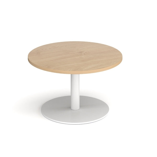 Monza Circular Coffee Table with White Base