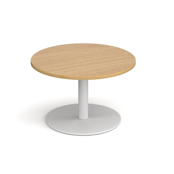 Monza Circular Coffee Table with White Base