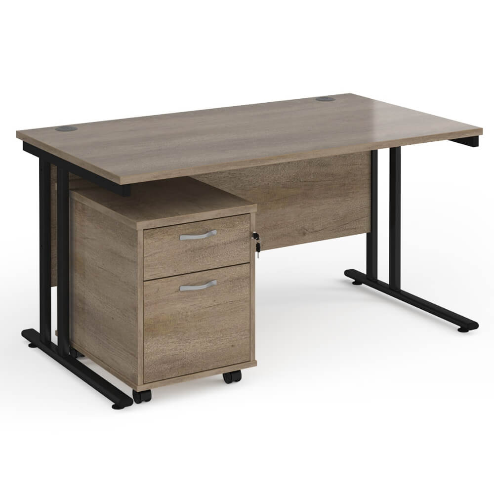 Maestro 25 Desk and Pedestal Bundle