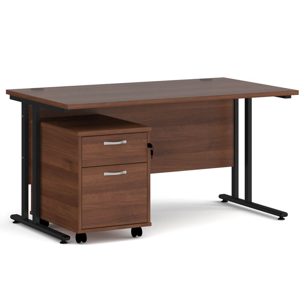 Maestro 25 Desk and Pedestal Bundle