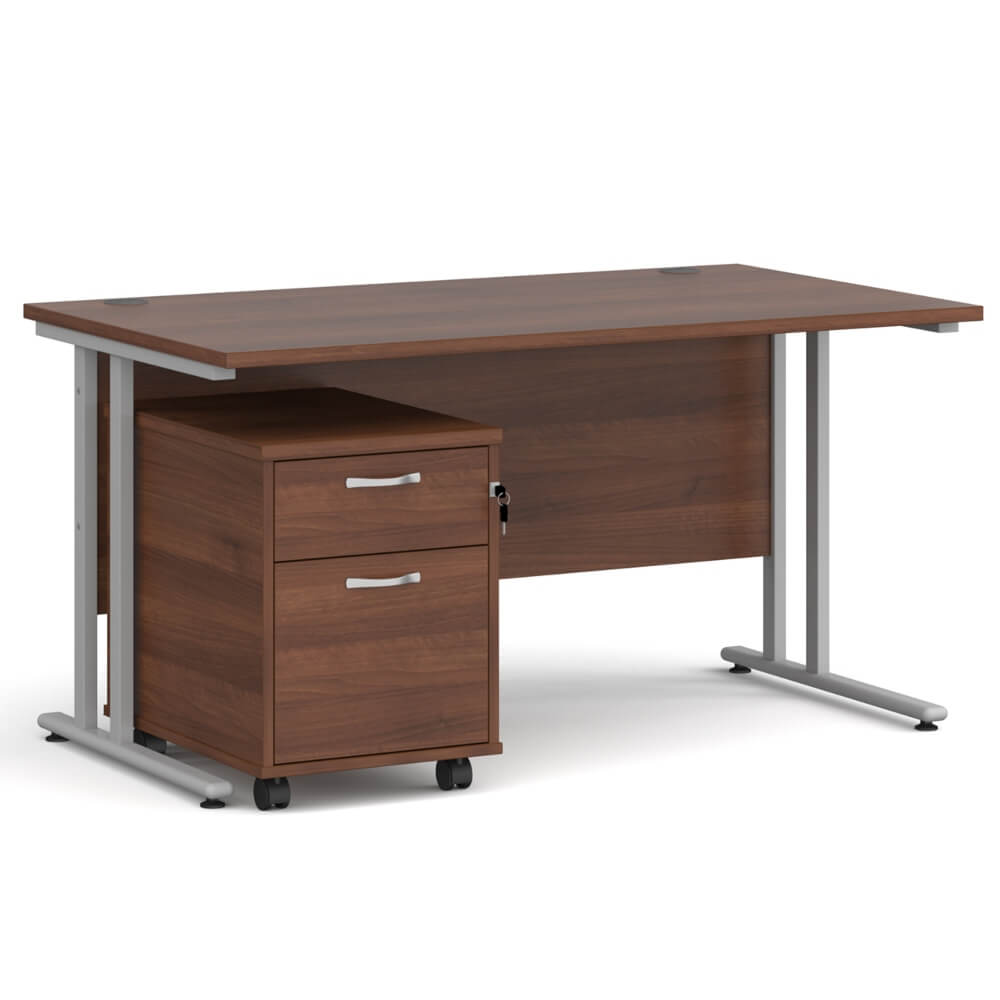 Maestro 25 Desk and Pedestal Bundle