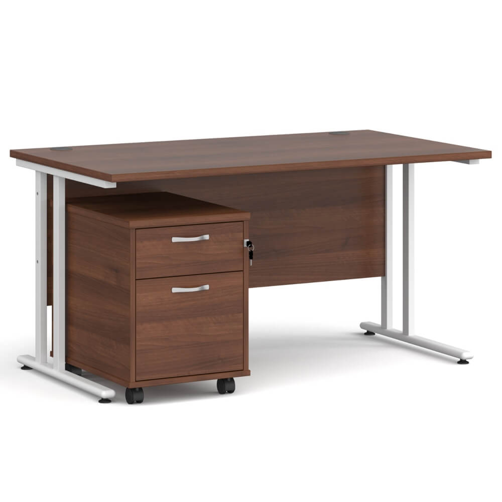Maestro 25 Desk and Pedestal Bundle