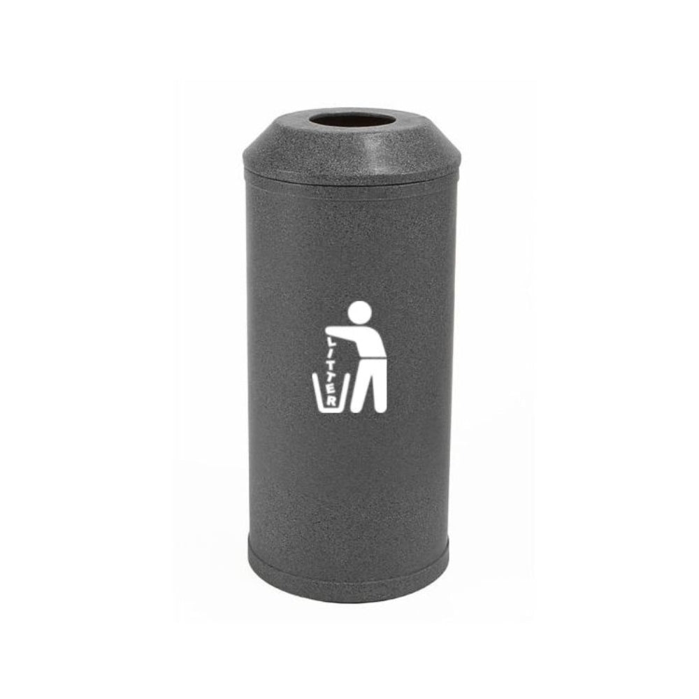 Medium Litter Bin With Open Top Lid