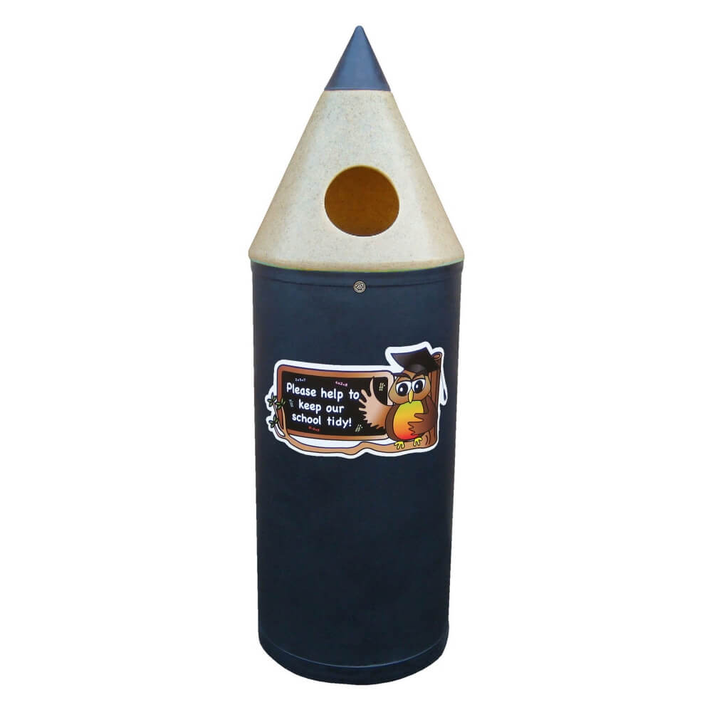 Pencil Litter Bin With Owl Graphics