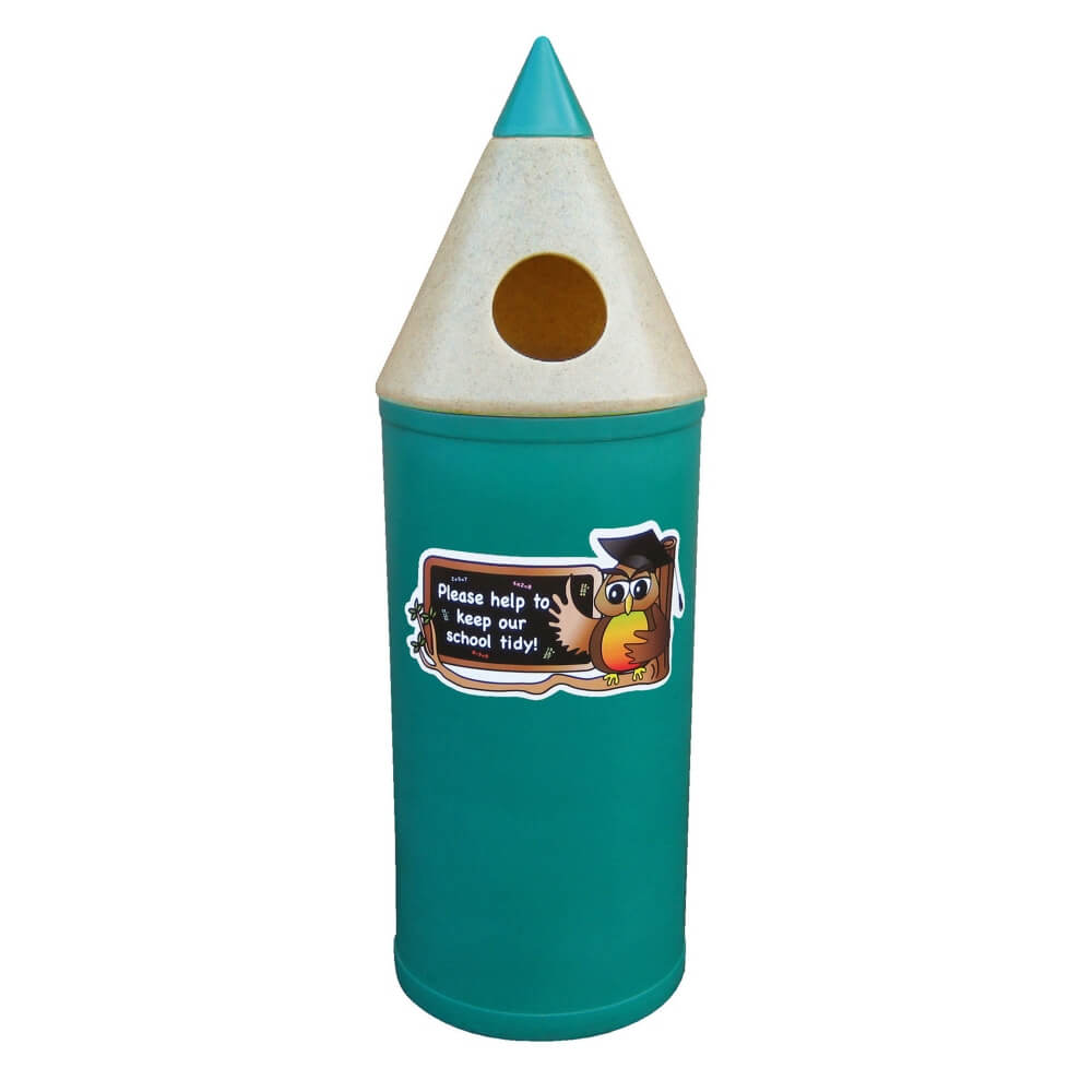 Pencil Litter Bin With Owl Graphics