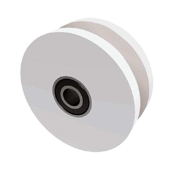 Nylon V-Groove 100mm Ball Bearing Wheel 400kg Load