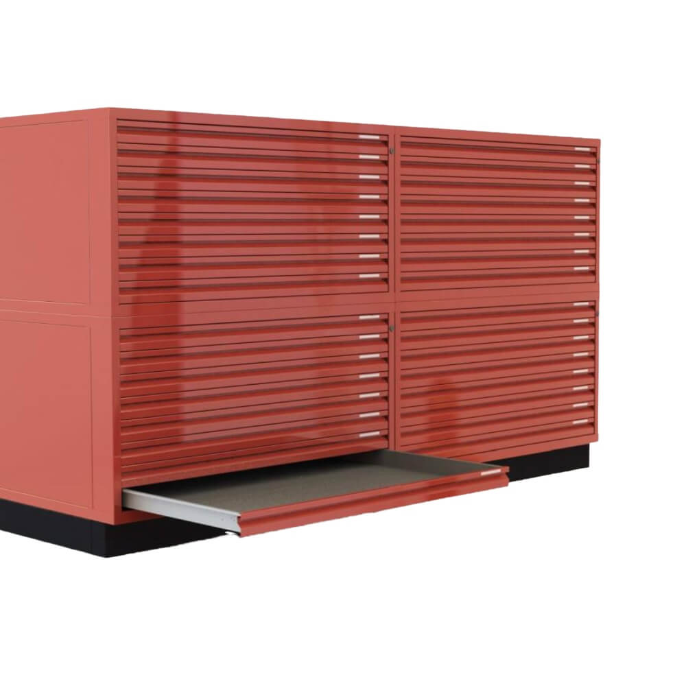 Stanford A2 Steel Plan Chest - 75mm Deep Drawers