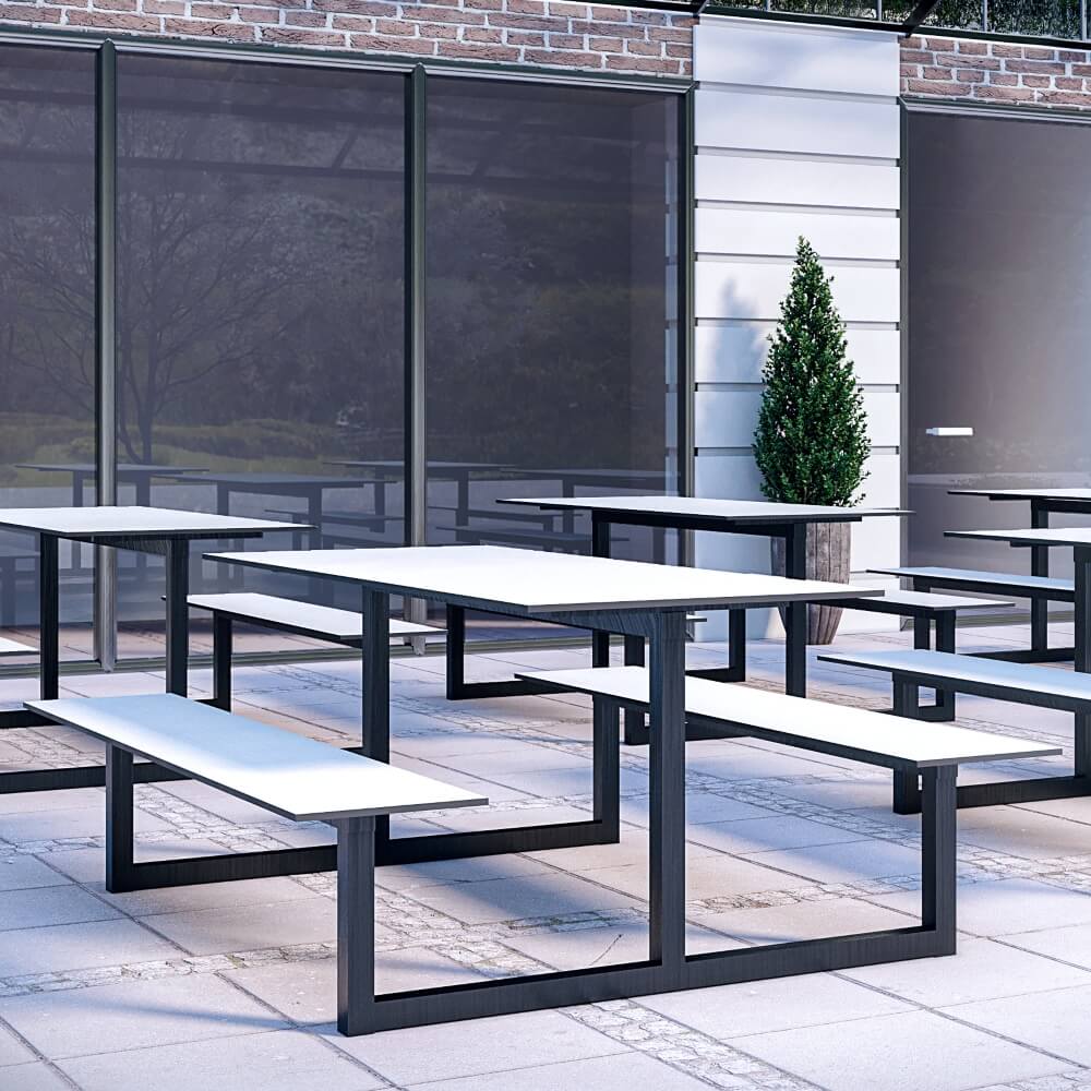 PARC Outdoor Dining Bench Set