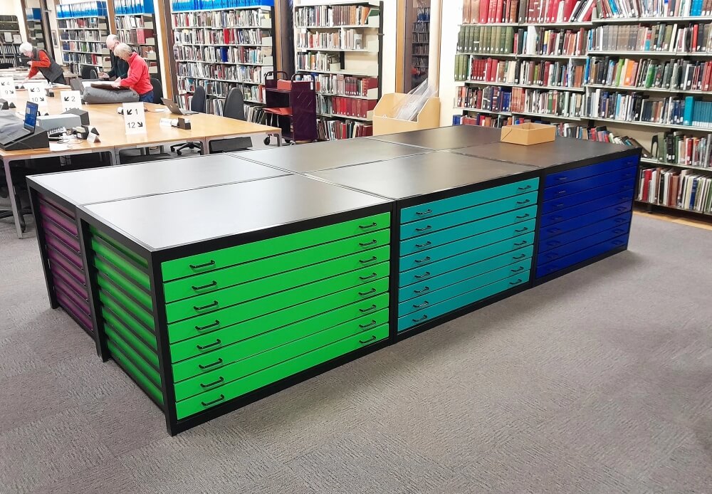 Orchard Metal Plan Chest A0 10 Drawer