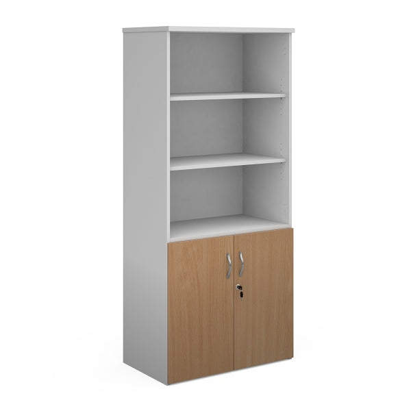 Duo Combination Unit with Open Top 4 Shelves
