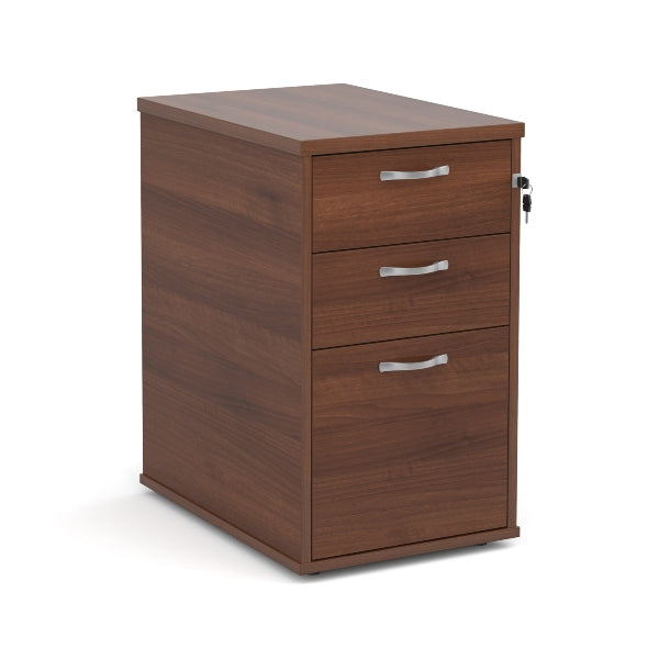 Desk High Pedestal with Silver Handles 600mm Deep