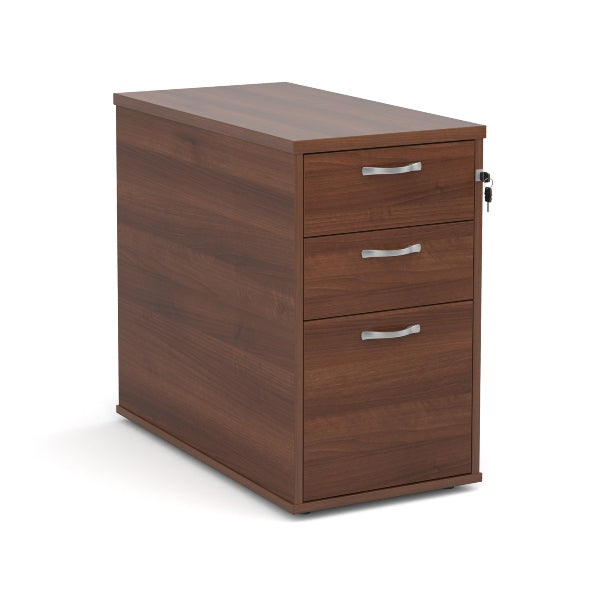 Desk High Pedestal with Silver Handles 800mm Deep