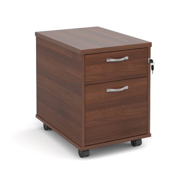 Mobile 2 Drawer Pedestal with Silver Handles