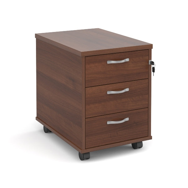 Mobile 3 Drawer Pedestal with Silver Handles
